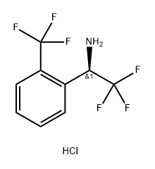 (R)-2,2,2-trifluoro-1-(2-(trifluoromethyl)phenyl)ethan-1-amine hydrochloride Structure