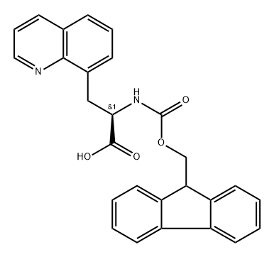 N-α-(9-Fluorenylmethoxycarbonyl)-β-(8-quinoyl)-D-alanine Struktur