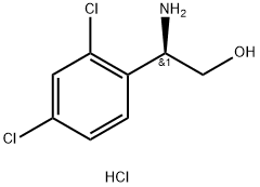 Benzeneethanol, β-amino-2,4-dichloro-, hydrochloride (1:1), (βR)- Struktur