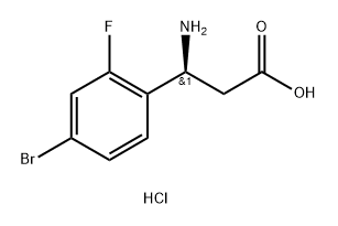 Benzenepropanoic acid, β-amino-4-bromo-2-fluoro-, hydrochloride (1:1), (βS)- Struktur