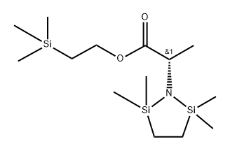 1-Aza-2,5-disilacyclopentane-1-acetic  acid,  -alpha-,2,2,5,5-pentamethyl-,  2-(trimethylsilyl)ethyl  ester,  (S)-  (9CI) Struktur