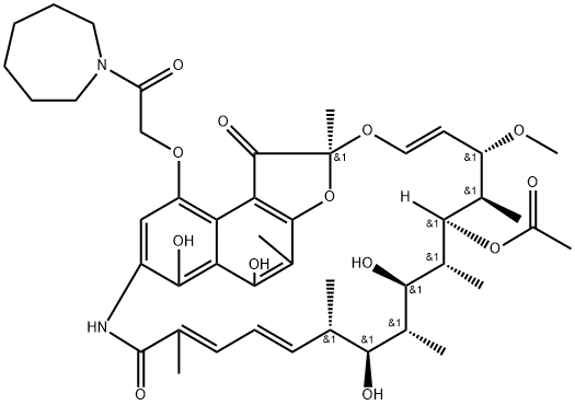 4-O-[2-(Hexahydro-1H-azepin-1-yl)-2-oxoethyl]rifamycin Struktur