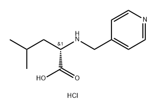 2-((pyridin-4-yl)methylamino)-4-methylpentanoic acid hydrochloride Struktur