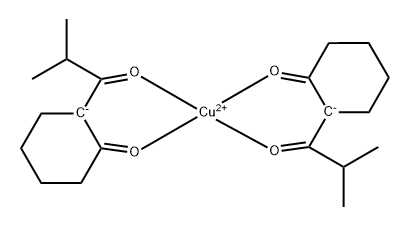 Bis(2-butyrylcyclohexanonato)copper(II) Struktur