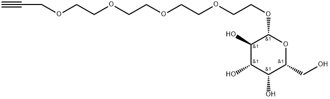 Propargyl-PEG5-beta-D-galactose Struktur