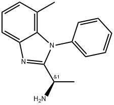 (R)-1-(7-Methyl-1-phenyl-1H-benzo[d]imidazol-2-yl)ethanamine Struktur