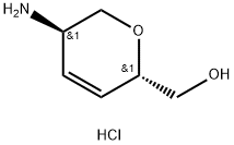 D-erythro-Hex-3-enitol, 2-amino-1,5-anhydro-2,3,4-trideoxy-, hydrochloride (1:1) Struktur