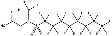 N-Deuteriomethylperfluoro-1-n-octanesulfonamidoacetic acid Struktur