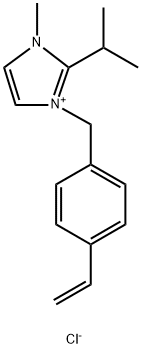 3-[(4-ethenylphenyl)methyl]-1-methyl-2-(1-methylethyl)-1H-Imidazolium chloride (1:1) Struktur