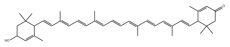 3'-hydroxy-e,e-caroten-3-one Struktur