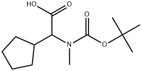 Cyclopentaneacetic acid, α-[[(1,1-dimethylethoxy)carbonyl]methylamino]- Struktur