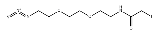 Azido-PEG2-iodoacetamide Struktur