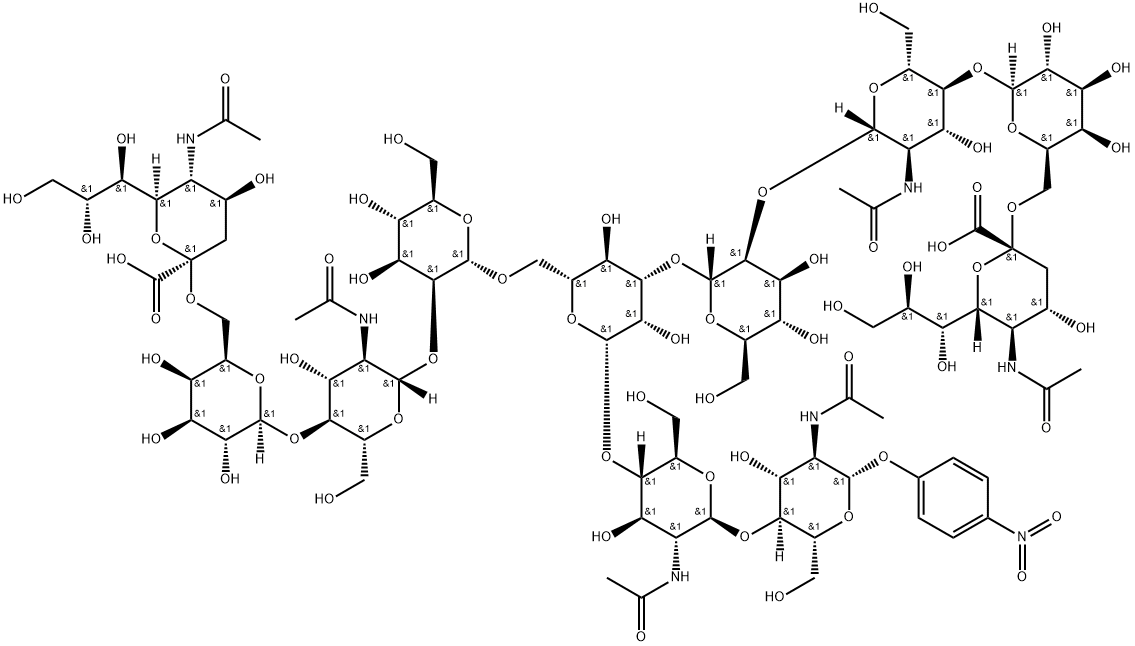 Disialylnonasaccharide-β-pNP Struktur