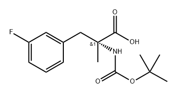 D-Phenylalanine, N-[(1,1-dimethylethoxy)carbonyl]-3-fluoro-α-methyl- Struktur