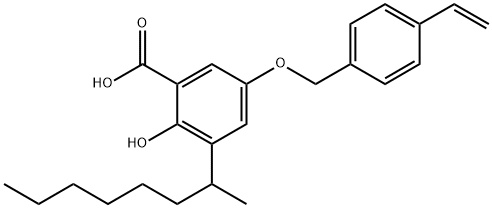 5-[(4-Ethenylphenyl)methoxy]-2-hydroxy-3-(1-methylheptyl)benzoic acid Struktur