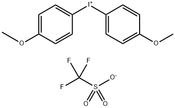 Iodonium, bis(4-methoxyphenyl)-, 1,1,1-trifluoromethanesulfonate (1:1) Struktur