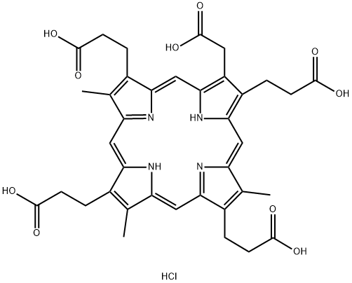 PENTACARBOXYLPORPHYRIN I DIHYDROCHLORIDE Struktur