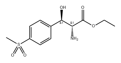 D-Phenylalanine, β-hydroxy-4-(methylsulfonyl)-, ethyl ester, (βR)- Struktur