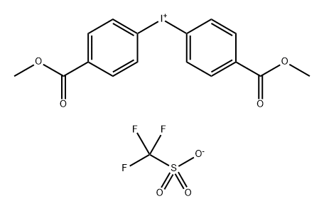 Iodonium, bis[4-(methoxycarbonyl)phenyl]-, 1,1,1-trifluoromethanesulfonate (1:1) Struktur