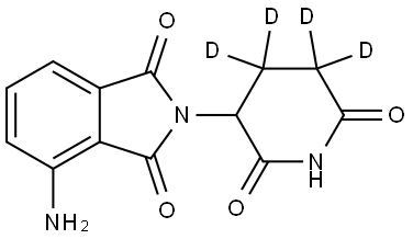 Pomalidomide-d4 (deuterated) Struktur