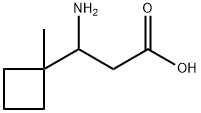 Cyclobutanepropanoic acid, β-amino-1-methyl- Struktur