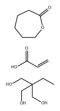 2-Oxepanone, homopolymer, ester with 2-ethyl-2-(hydroxymethyl)-1,3-propanediol, 2-propenoate Struktur