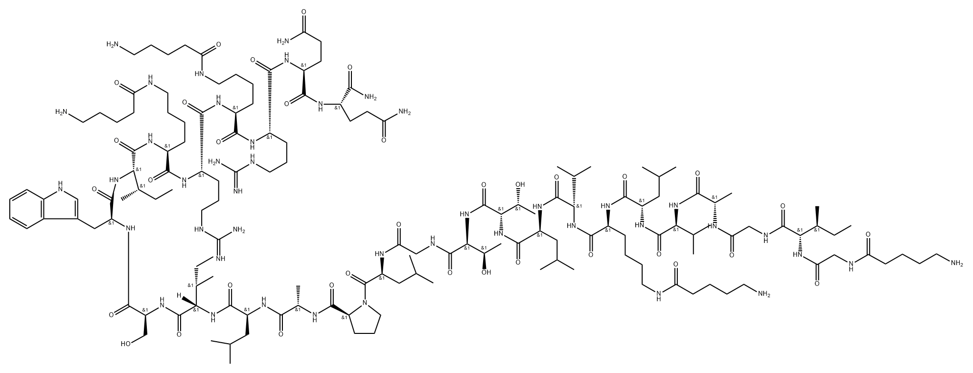 (5-aminopentanoyl)melittin Struktur