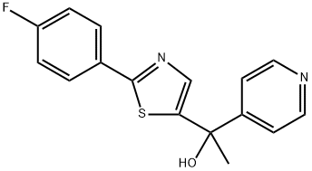 4-?Pyridinemethanol, α-?[2-?(4-?fluorophenyl)?-?5-?thiazolyl]?-?α-?methyl- Struktur