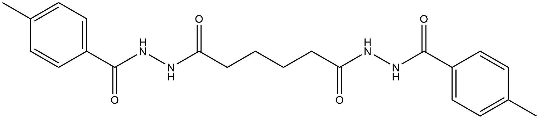 N'1,N'6-bis(4-methylbenzoyl)hexanedihydrazide Struktur