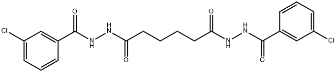 N'1,N'6-bis(3-chlorobenzoyl)hexanedihydrazide Struktur