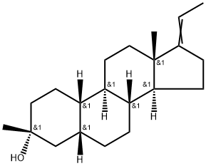 19-Norpregn-17(20)-en-3-ol, 3-methyl-, (3α,5β)- Struktur