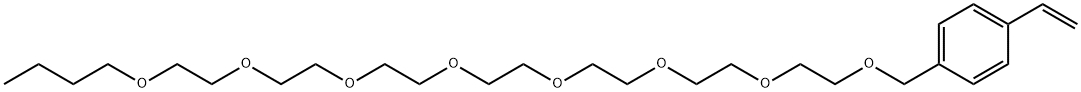 1-(4-Ethenylphenyl)-2,5,8,11,14,17,20,23-octaoxaheptacosane Struktur