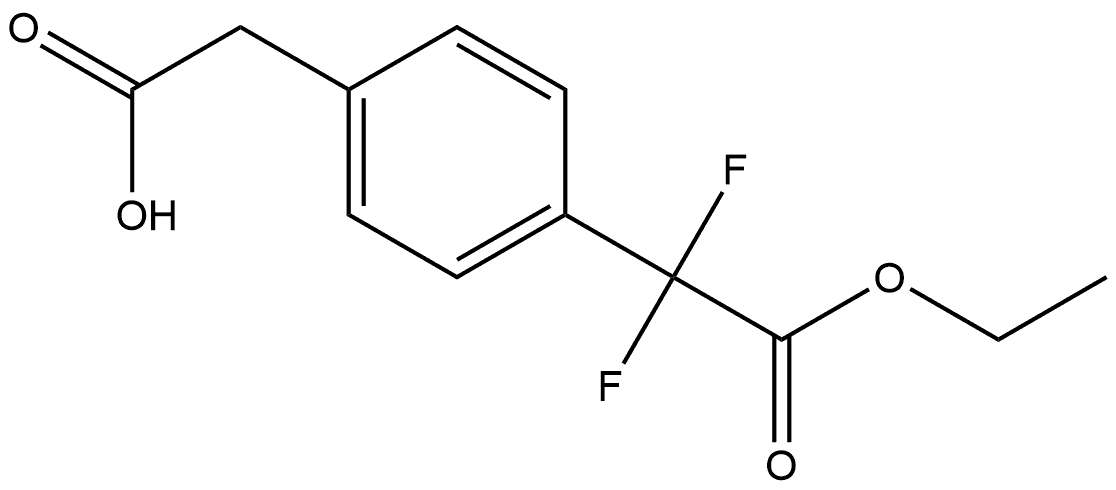 1,4-Benzenediacetic acid, α1,α1-difluoro-, 1-ethyl ester Struktur