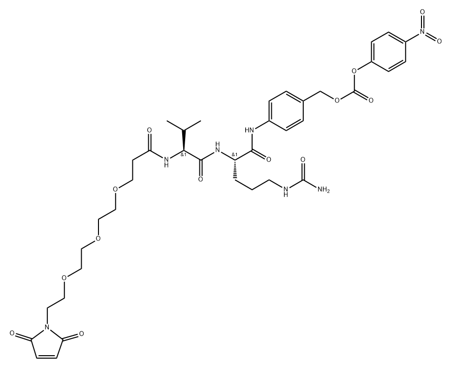 Mal-PEG3-Val-Cit-PAB-PNP Struktur