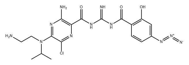 5-(N-2'-aminoethyl-N'-isopropyl)amiloride-N-(4''-azidosalicylamide) Struktur