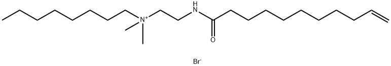 1-Octanaminium, N,N-dimethyl-N-[2-[(1-oxo-10-undecen-1-yl)amino]ethyl]-, bromide (1:1) Struktur