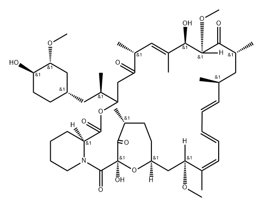 Rapamycin, 9,14-deepoxy-15-deoxo-14-deoxy-9,15-epoxy-15-hydroxy-14-oxo-, (15R)- (9CI) Struktur