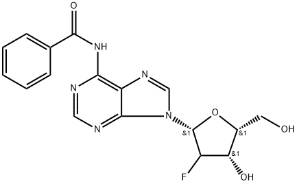 N6-Benzoyl-9-(2'-deoxy-2'-fluoro-b-D-arabinofuranosyl)adenine Struktur