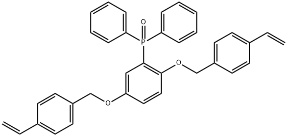 2,5-Bis[(4-ethenylphenyl)methoxy]phenyl]diphenyl phosphine oxide Struktur