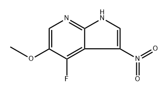 4-fluoro-5-methoxy-3-nitro-1H-pyrrolo[2,3-b]pyridine Struktur