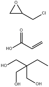 2-Propenoic acid, polymer with (chloromethyl)oxirane and 2-ethyl-2-(hydroxymethyl)-1,3-propanediol Struktur