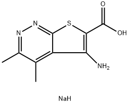 Sodium 5-amino-3,4-dimethylthieno[2,3-c]pyridazine-6-carboxylate Struktur