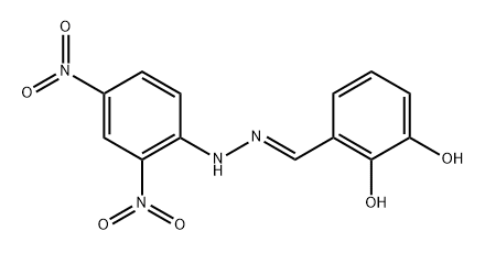 3-[2-(2,4-dinitrophenyl)carbonohydrazonoyl]-1,2-benzenediol Struktur