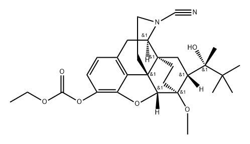 N-Cyano-3-[(ethoxycarbonyl)oxy]-norbuprenorphine Struktur