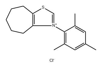 4H-Cycloheptathiazolium, 5,6,7,8-tetrahydro-3-(2,4,6-trimethylphenyl)-, chloride (1:1) Struktur