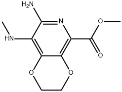 methyl7-amino-8-(methylamino)-2,3-dihydro-[1,4]dioxino[2,3-c]pyridine-5-carboxylate Struktur