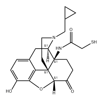 14-thioglycolamido-7,8-dihydro-N-(cyclopropylmethyl)normorphinone Struktur