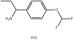 1-(4-(difluoromethoxy)phenyl)propan-1-amine hydrochloride Struktur