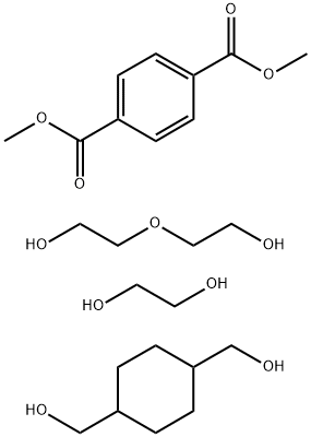 Dimethyl 1,4-benzenedicarboxylate polymer with 1,4-cyclohexanedimethanol, 1,2-ethandiol and 2,2'-oxybis[ethanol] Struktur