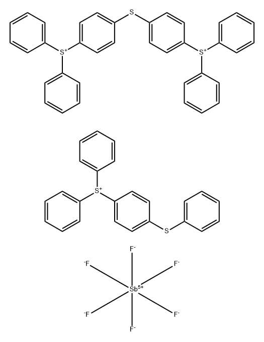 Diphenyl[4-(phenylthio)phenyl]sulfonium S,S'-(Thiodi-4,1-phenylene)bis[S,S-diphenylsulfonium] Hexafluoroantimonate Struktur